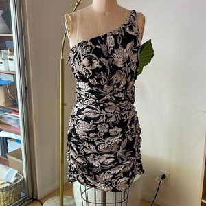 Tropical floral mini dress